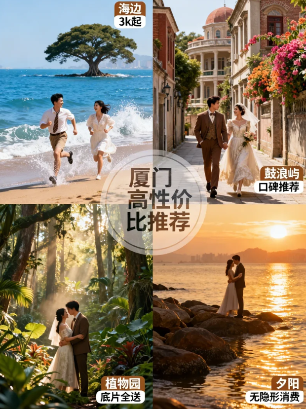 厦门婚纱照哪里便宜又好，厦门婚纱摄影推荐